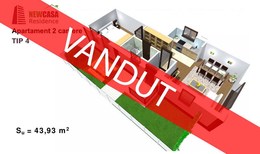 apartament 2 camere tip 4